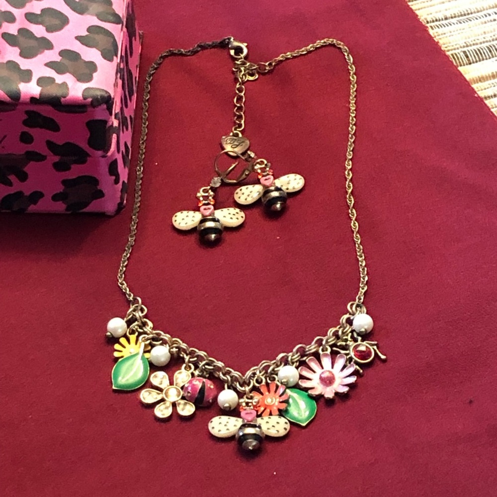 Betsey Johnson Necklace and Earring Set